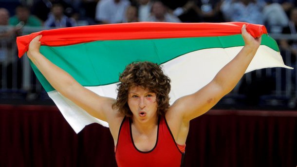 Борбата е един от малкото спортове, на който България може да разчита на олимпийски медали. На снимката: Станка Златева. БГНЕС