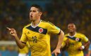 Хамес Родригес класира Колумбия напред с два гола срещу Уругвай
