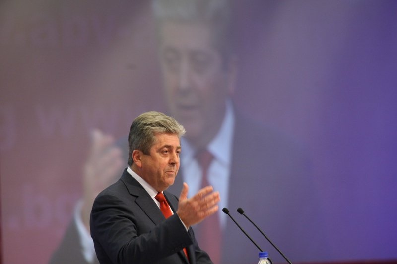 Лидерът на АБВ Георги Първанов говори пред конгреса на партията. Сн. БГНЕС