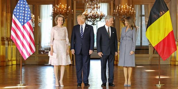 Доналд и Мелания Тръмп с краля на Белгия Филип и съпругата му кралица Матилда
