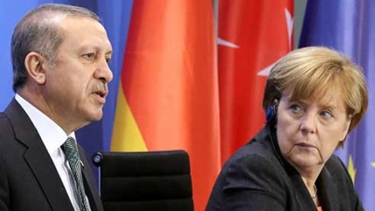 Турският президент Ердоган и германският канцлер Меркел