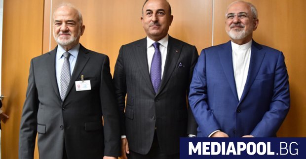 Външните министри на Ирак Турция и Иран Ибрахим ал Джафари Мевлют