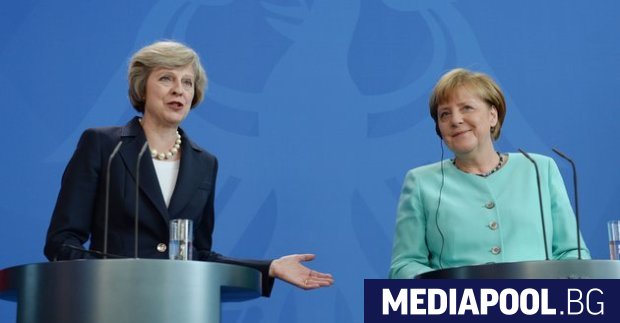 Министър председателката на Великобритания Тереза Мей и федералният канцлер на Германия