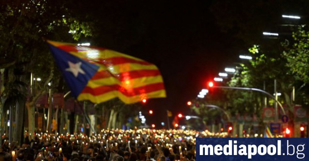 Двеста хиляди души демонстрираха в Барселона в подкрепа на задържаните