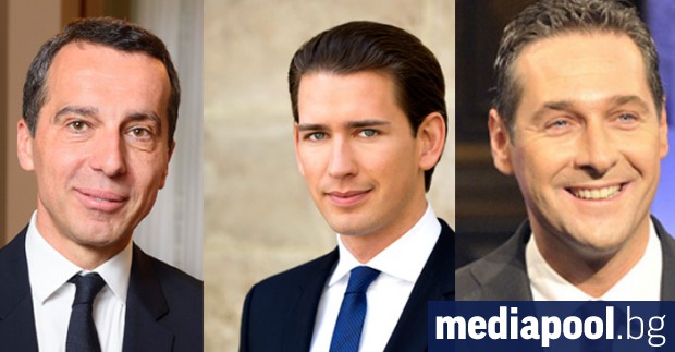 Тримата основни кандидати за канцлерския пост Керн Курц и