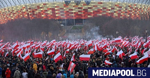 Марш на националисти в Полша сн ЕПА Като във всяка