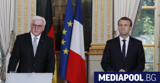 Щайнмайер и Макрон сн ЕПА БГНЕС Френският президент Еманюел Макрон и