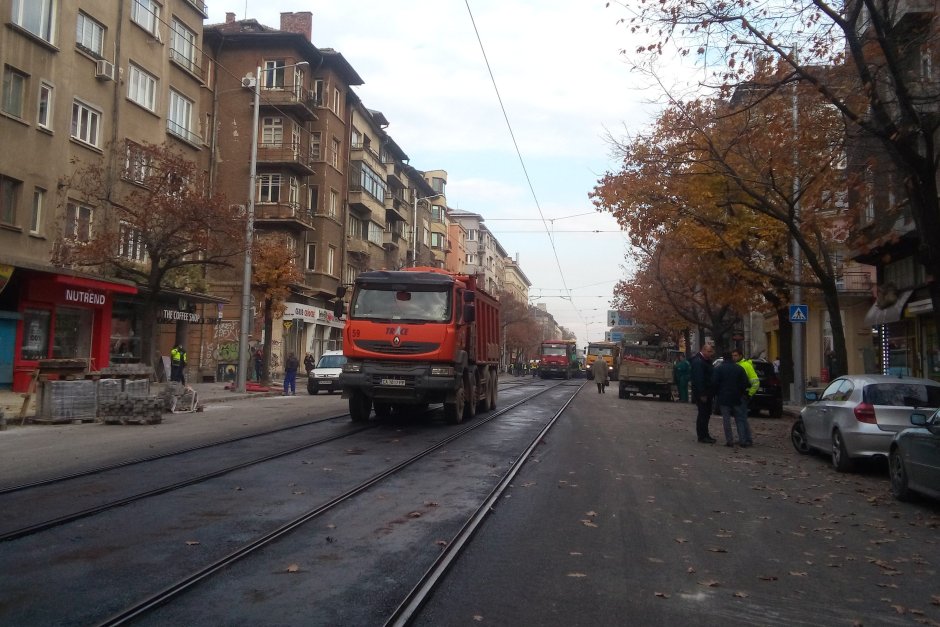 Ремонтът на столичния бул. "Дондуков" може да приключи до 15 ноември
