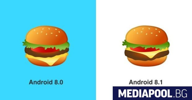 Компанията Гугъл обнови иконката на чийзбургера в набора си от