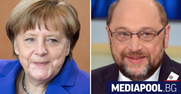 Меркел и Шулц Консервативният блок Християндемократически /Християнсоциален съюз (ХДС/ХСС) на
