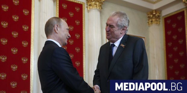 Владимир Путин и Милош Земан при срещата им във вторник