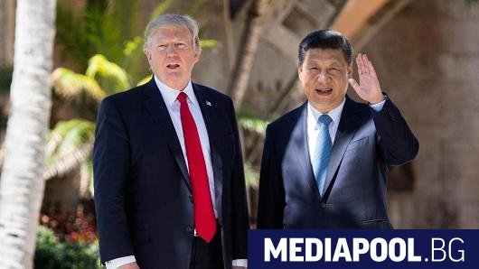 Доналд Тръмп и китайският президент Си Цзин Пин САЩ би