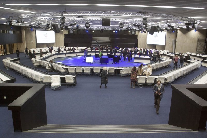 Една от залите в НДК, обновени специално за европредседателството. Сн.: БГНЕС