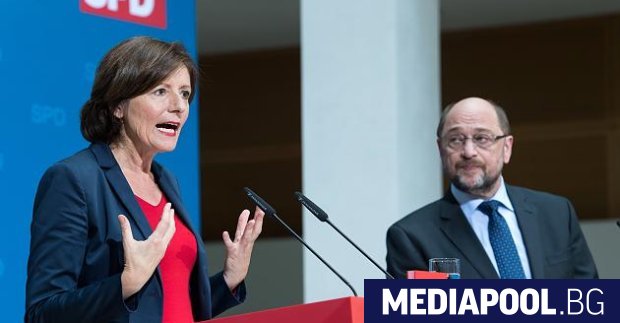 Малу Драйер и лидерът на ГСДП Мартин Шулц Консерваторите на