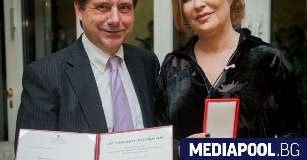 Австрийския посланик в България г-н Роланд Хаузер и Мирена Колева