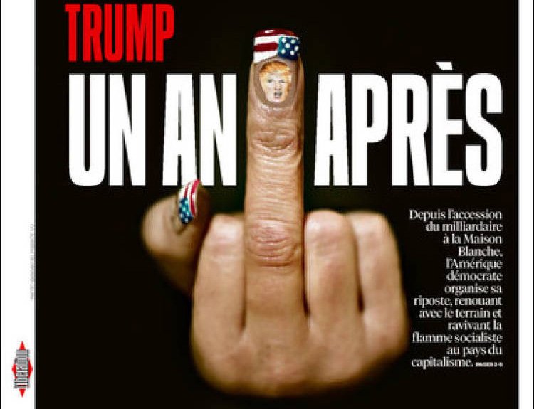 Френски вестник показа среден пръст на Тръмп