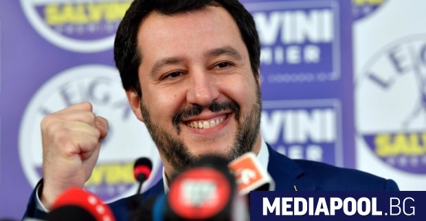 Матео Салвини Лидерът на италианската крайнодясна партия Лига Матео Салвини