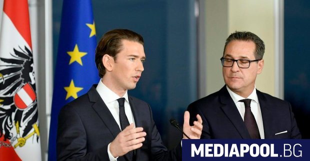 Себастиан Курц и Хайнц Кристиан Щрахе Австрийското правителство единственото в Западна