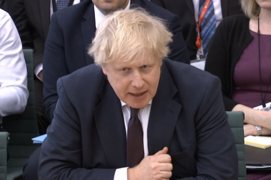 Борис Джонсън в британския парламент в сряда