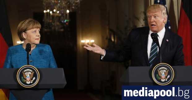 Ангела Меркел и Доналд Тръмп Германският канцлер Ангела Меркел ще