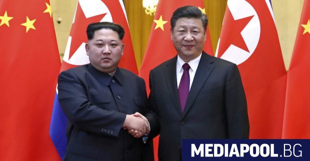 Ким Чен ун и Си Цзинпин Севернокорейският лидер Ким Чен