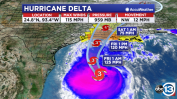 Ураганът Делта се засили до трета категория и наближава САЩ