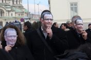 протест срещу КФН, журналисти