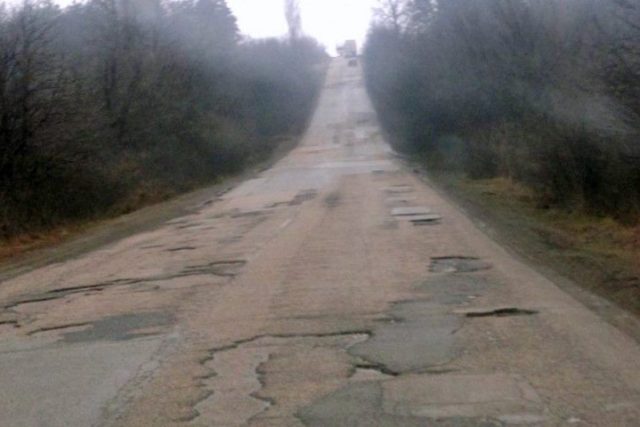 пътят Монтана - Видин - дупки