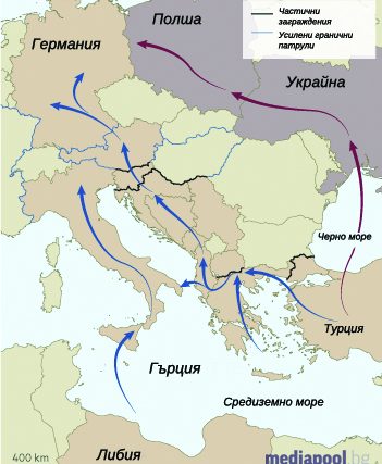 карта мигранти балкани