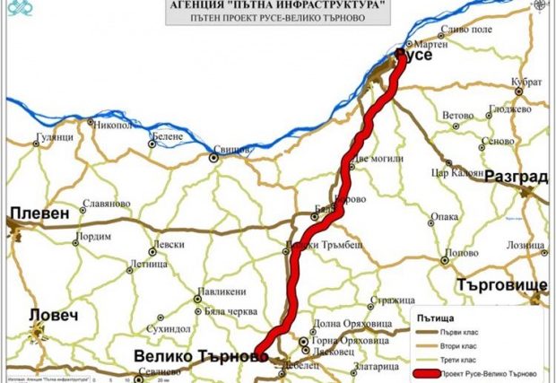 карта русе велико търново