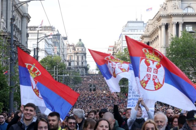 Сърбия, Белград, протест