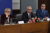 Срещата на комисар Марейд Макгинес с премиера Николай Денков и финансовия министър Асен Василев.