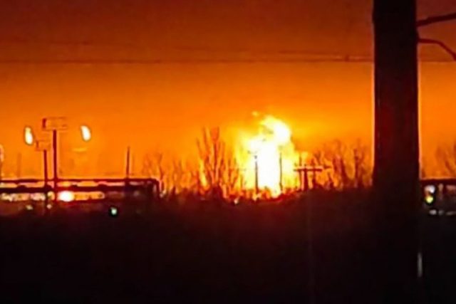 Украйна дрон пожар Астрахан