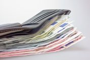 пари, банкноти, портфейл, заплата, пенсия, пенсии, евро, евробанкноти