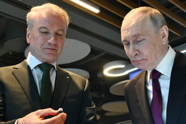 Герман Греф и Владимир Путин