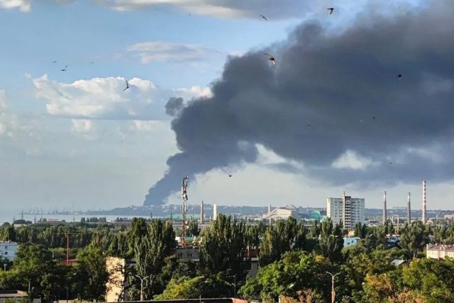 петролен терминал пристанище Таганрог пожар украйна удар