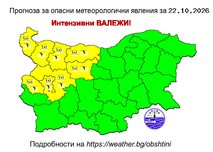 времето на 22.10.2026 г.