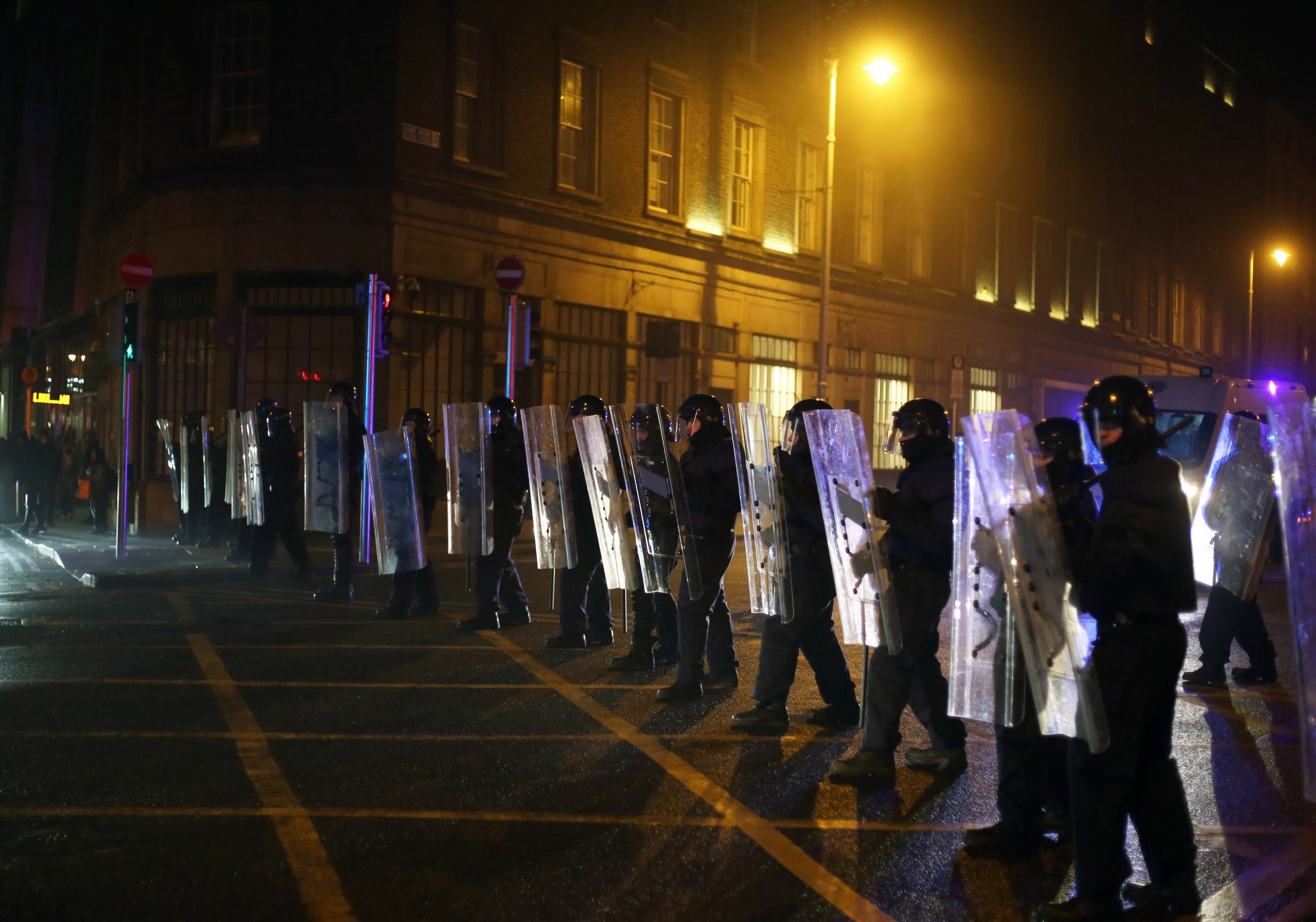 Полицията в Дъблин по време на размириците