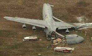 Военно-транспортен самолет C-5 Galaxy се разби в САЩ
