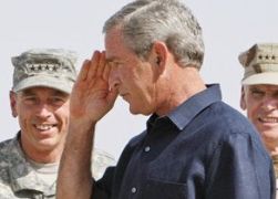 Буш пристигна на необявена визита в Ирак