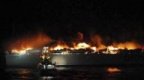 Аварирал в Балтийско море ферибот продължава да гори