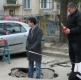 Улична дупка като кладенец открита с шампанско във Варна