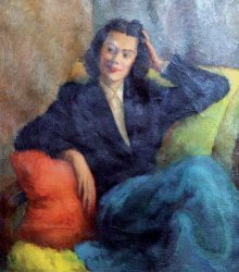Васка Попова Баларева, "Портрет на млада дама", 1946