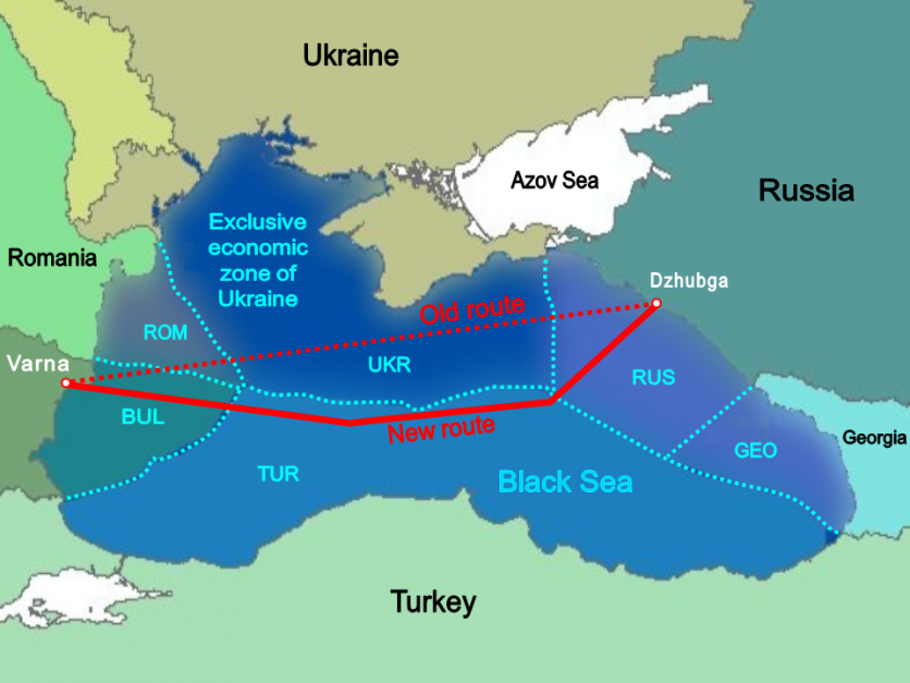 Маршрутът на подводния участък на "Южен поток" бе променен така, че да минава през черноморския участък на Турция, заобикаляйки Украйна.