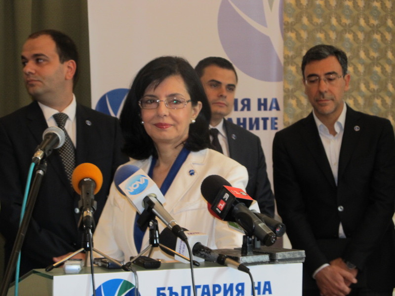 Меглена Кунева избра 9 май – Деня на Европа, за да обяви в Русе учредяването на своята партия "България на гражданите. Сн. БГНЕС.
