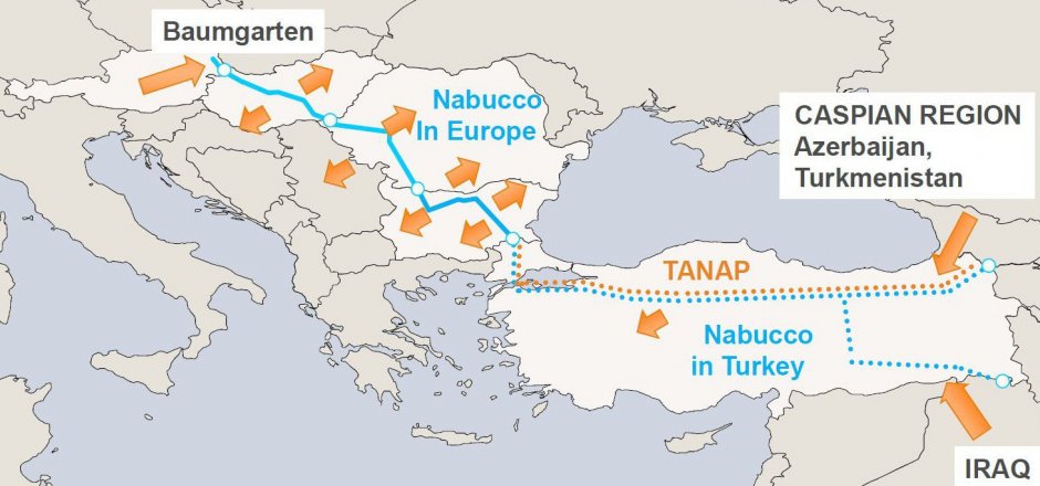 "Набуко" на път да стане продължение на турско-азерския ТАНАП