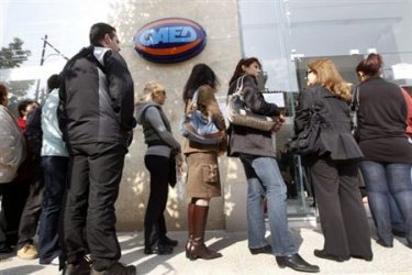 Безработицата в Гърция през март е наближила 22 процента