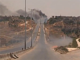 Кадър от видео, заснето от наблюдател на ООН в Хомс.
