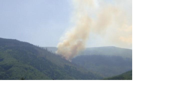 Пожар на Витоша в резерват над село Бистрица