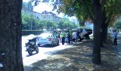 Лека кола се обърна и затрудни движението по бул. "България" в София